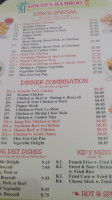 Golden Bamboo menu