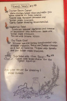 Ginny's Cupboard menu