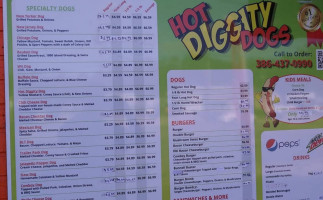 Hot Diggity Dogs menu