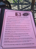 Leo's Restaurants menu