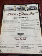 Tillman's Historic Village Inn & Fair Haven Inn menu