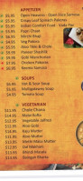 Curry Spice menu
