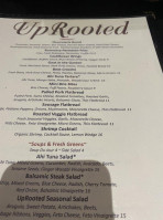 Uprooted Restaurant And Bar menu