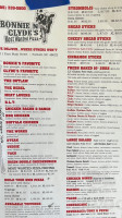 Bonnie N Clyde's Most Wanted Pizza menu