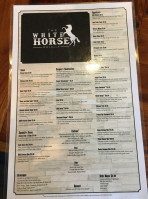 The White Horse menu