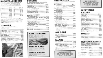 The Country Drive In menu