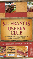 St. Ushers Club menu