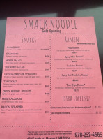 Smack Noodle menu