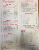 China Dragon's menu