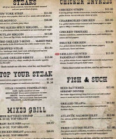 Old West Steakhouse Mckenzie menu