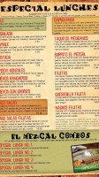 El Mezcal. menu