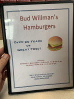 Bud Willman's Lunch menu
