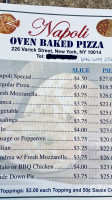 Phils Pizza menu