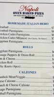 Phils Pizza menu