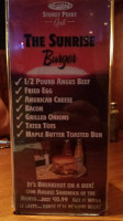 Stoney Point Grill menu