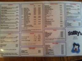 Sonny's Of Mcbee menu