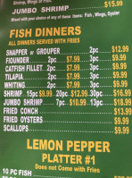 J Lemon Pepper. Fish Chicken menu