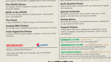 House Of Pizza Sartell menu