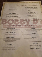 Bobby D's Burgers Barbecue menu