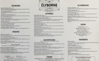 S.w. Clyborne Co. Provision Spirits menu