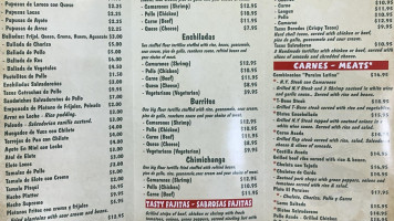 Paraiso Latino Bakery menu