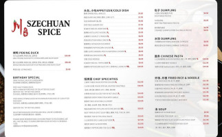 Szechuan Spice menu