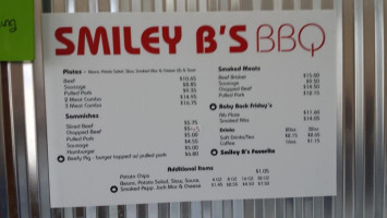 Smiley B's menu