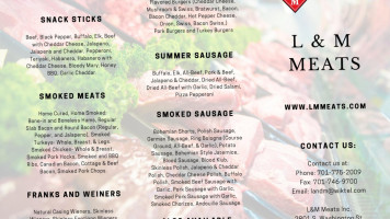 L M Meats, Inc menu