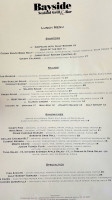 Bayside Seafood Grill menu
