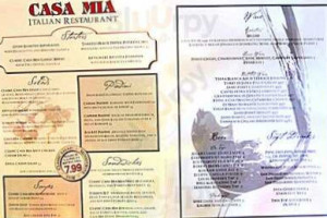 Casa Mia Of Lacey menu