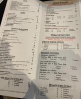 Masa Steakhouse Sushi menu