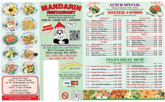 Mandarin menu