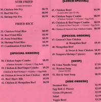 Buxx Teriyaki menu