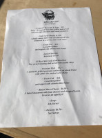 The Virgin Sturgeon Marina menu