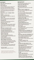 The Virgin Sturgeon Marina menu