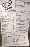 Doo Dah's Diner menu