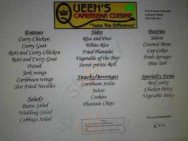 Queen's Caribbean Cuisine menu