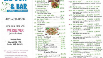 Pho Saigon And menu
