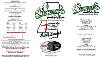 Broma's Deli menu