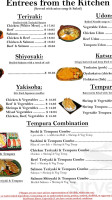 Bonsai Grill menu