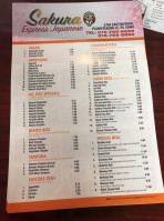 Sakura Express menu