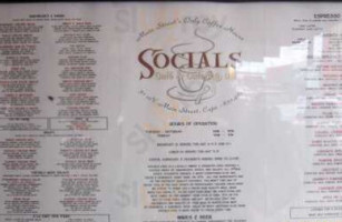 Socials Cafe Catering Llc menu