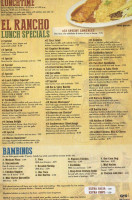 El Rancho menu