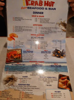 The Krab Hut menu
