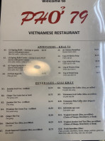 Pho 79 menu