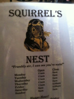 Squirrel's Nest menu