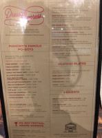 Mahony's Po-boys Seafood menu