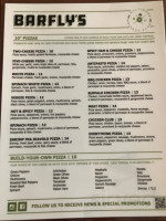 Barfly's menu