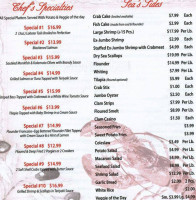 Flying Fish Seafood menu