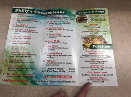 Philly's Steak House menu